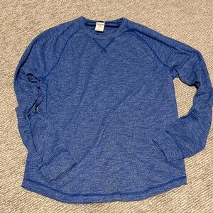Abercrombie & Fitch Heathered Blue Crewneck